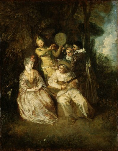 Die italienische Serenade von Jean Antoine Watteau